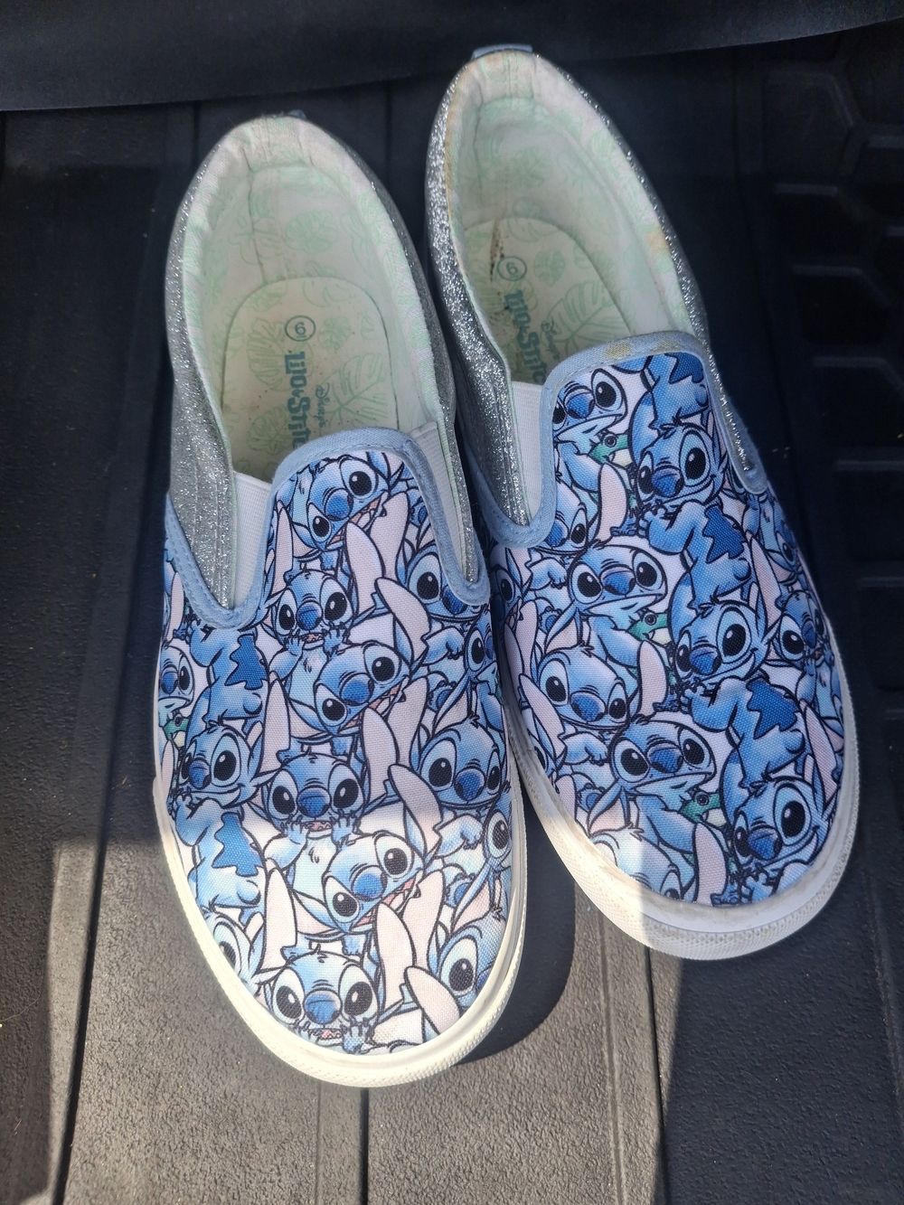 Disney Blue Stitch Slip-On Sneakers for Kids